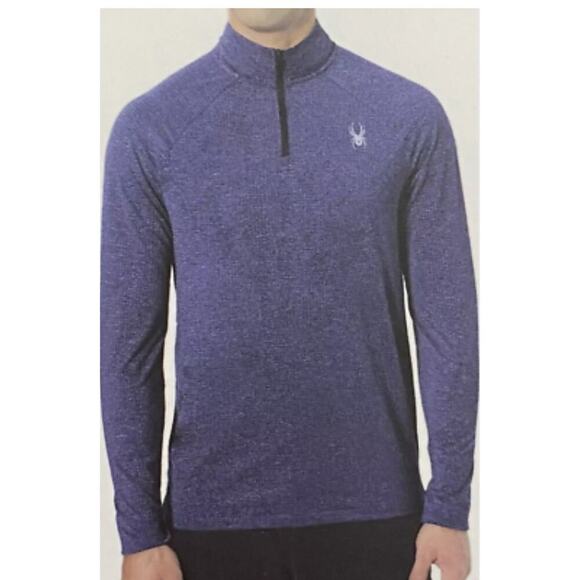 Spyder Active Men's 1/4 Zip Moisture Wicking Reflective Pullover Size Large - Picture 1 of 13